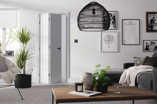 Bi-fold white door