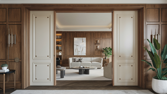 Oak doors with varnish