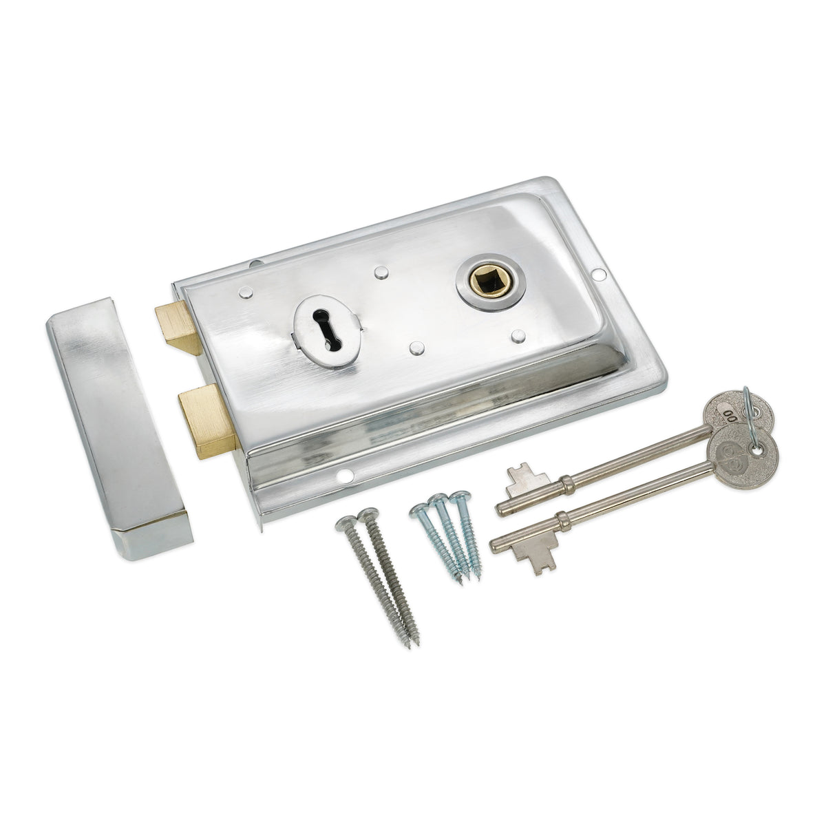 Iron Rim Lock - Fluted Polished Chrome