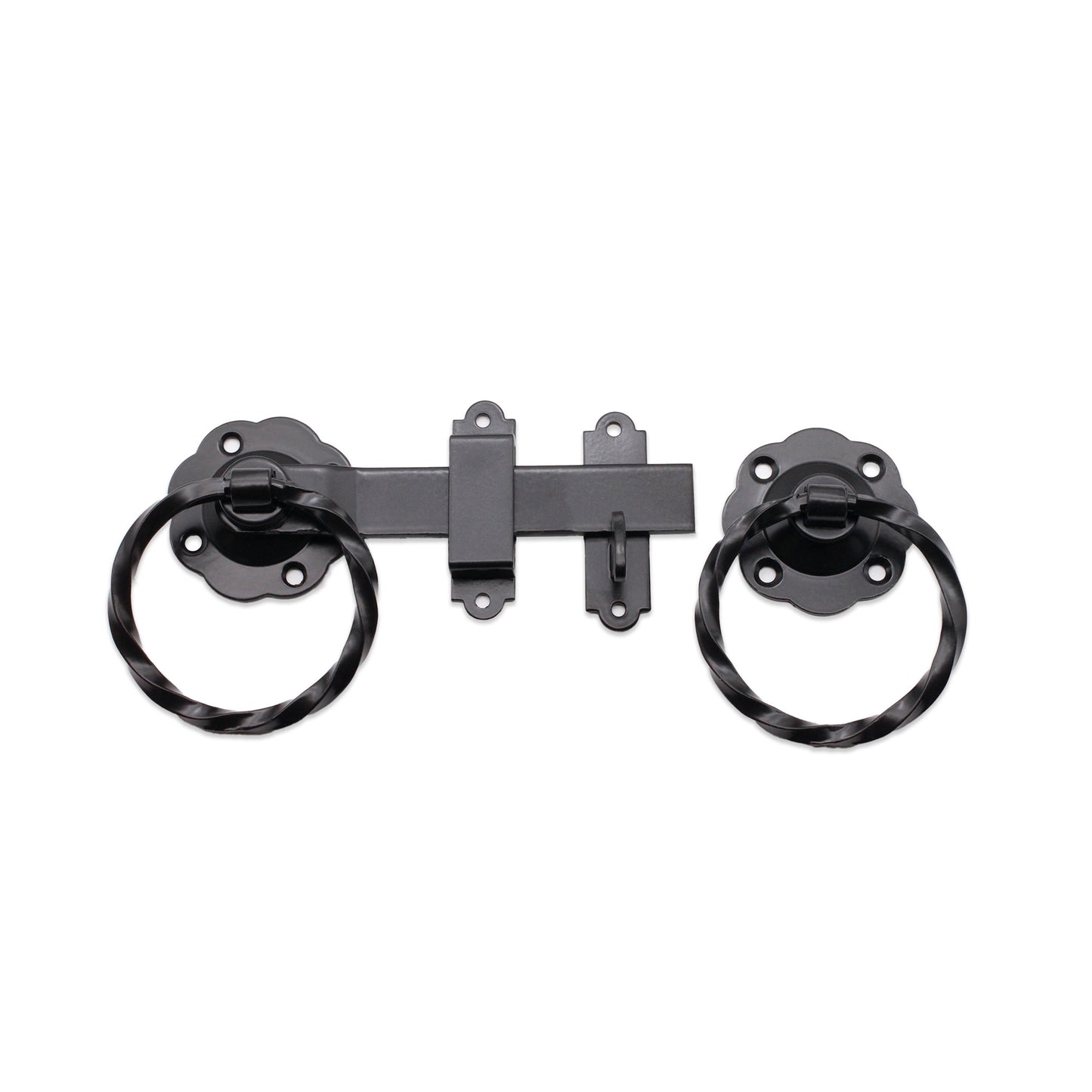 Ring Gate Latch - Twisted Black