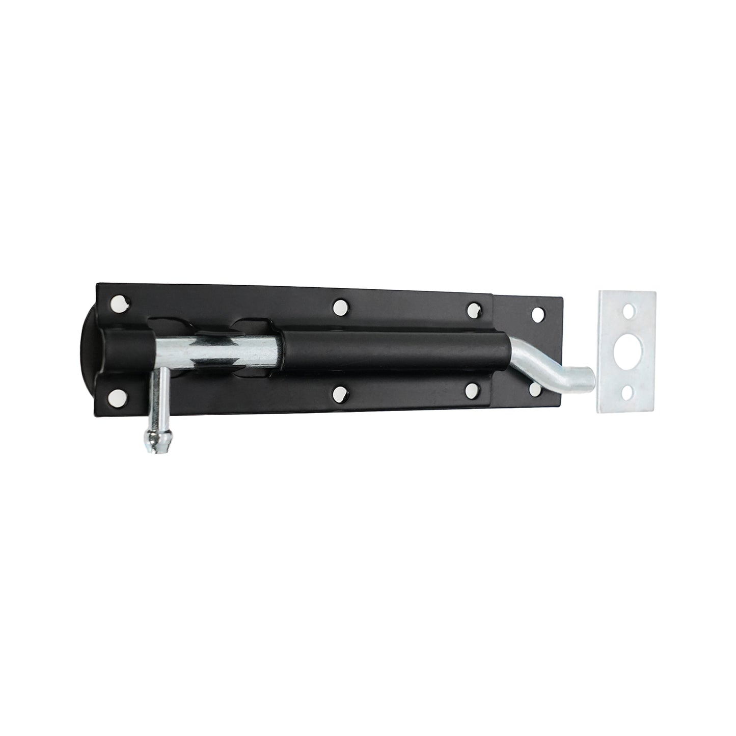 Iron Barrel Bolt - Necked 6" Black