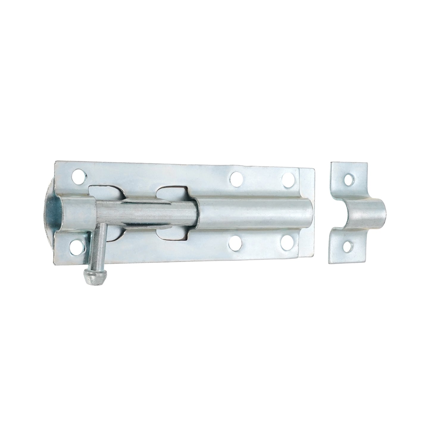 Iron Barrel Bolt - Straight 4" Zinc