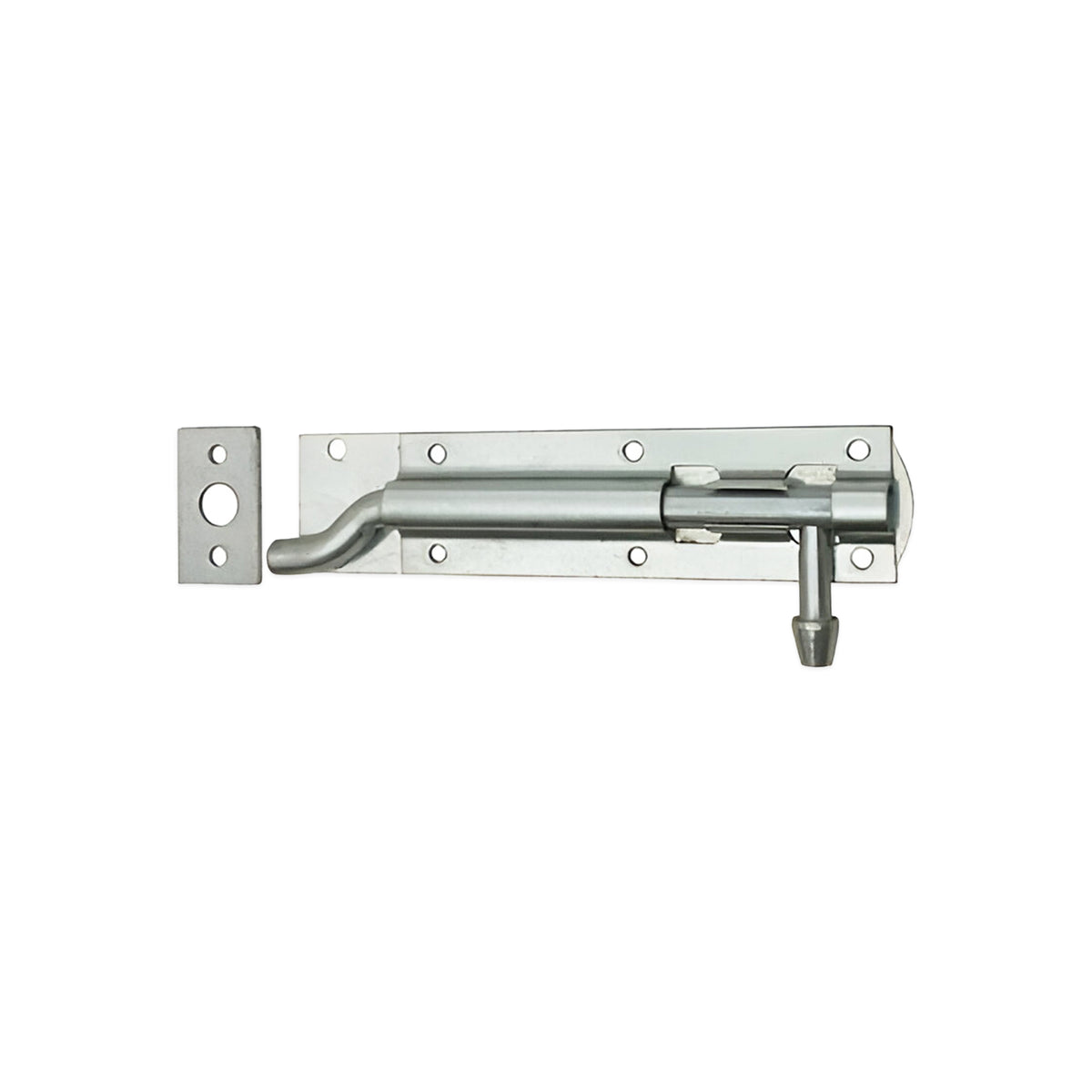 Iron Barrel Bolt - Necked 8" Zinc