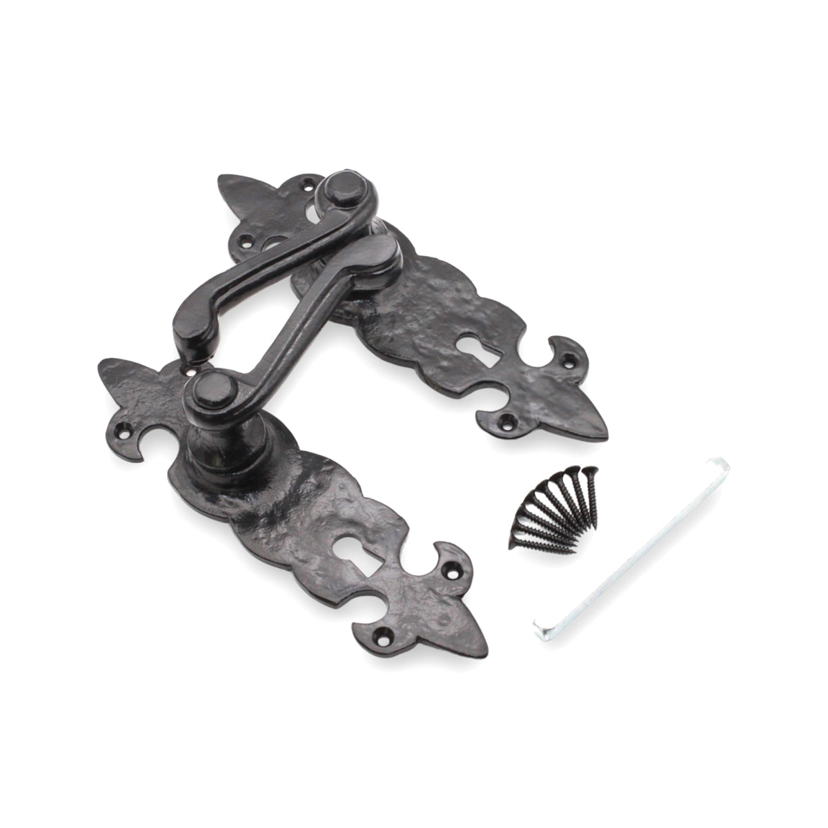 Fleur De Lys Lever Handle Matt Black