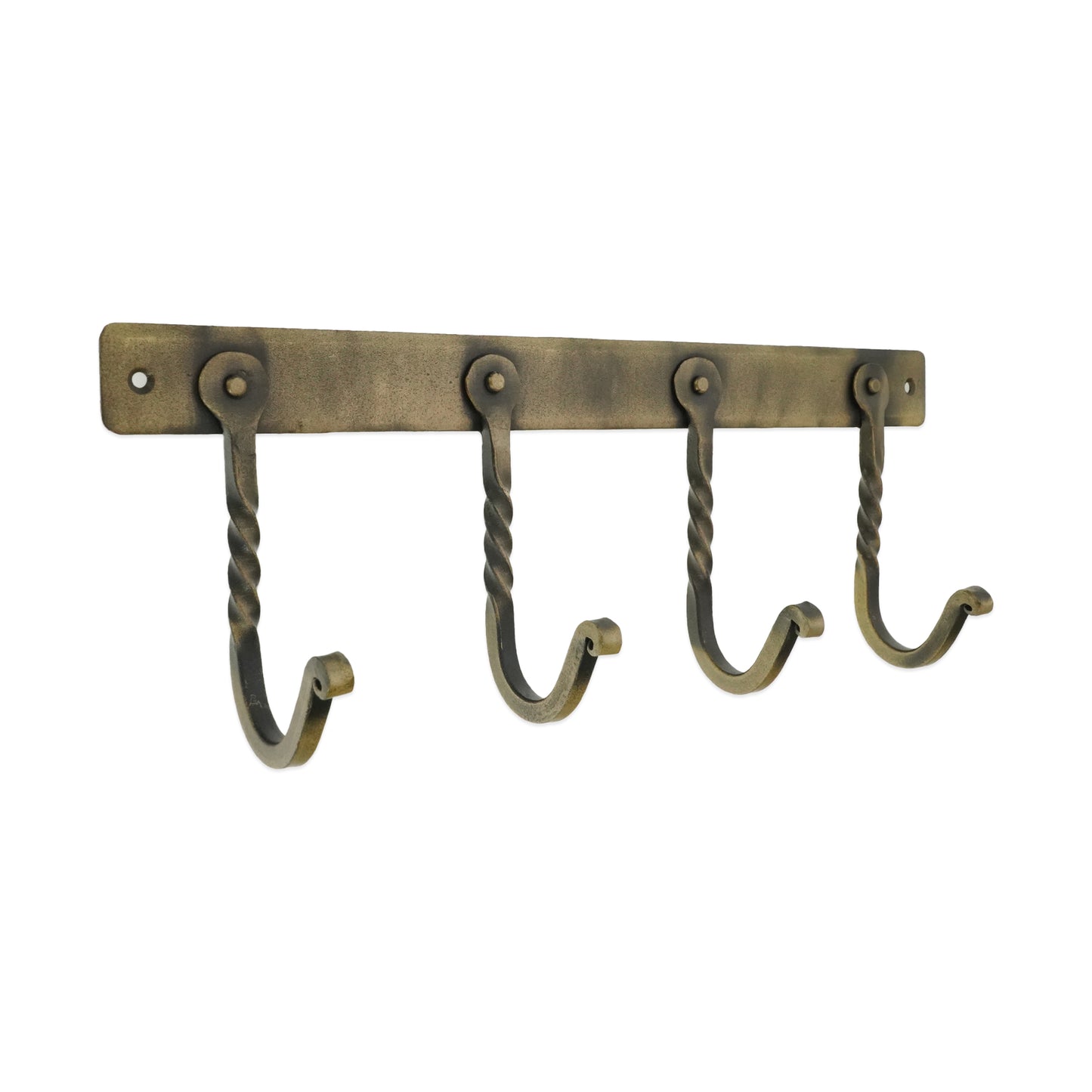 Iron Coat Hook Twisted 4 leg - Antique