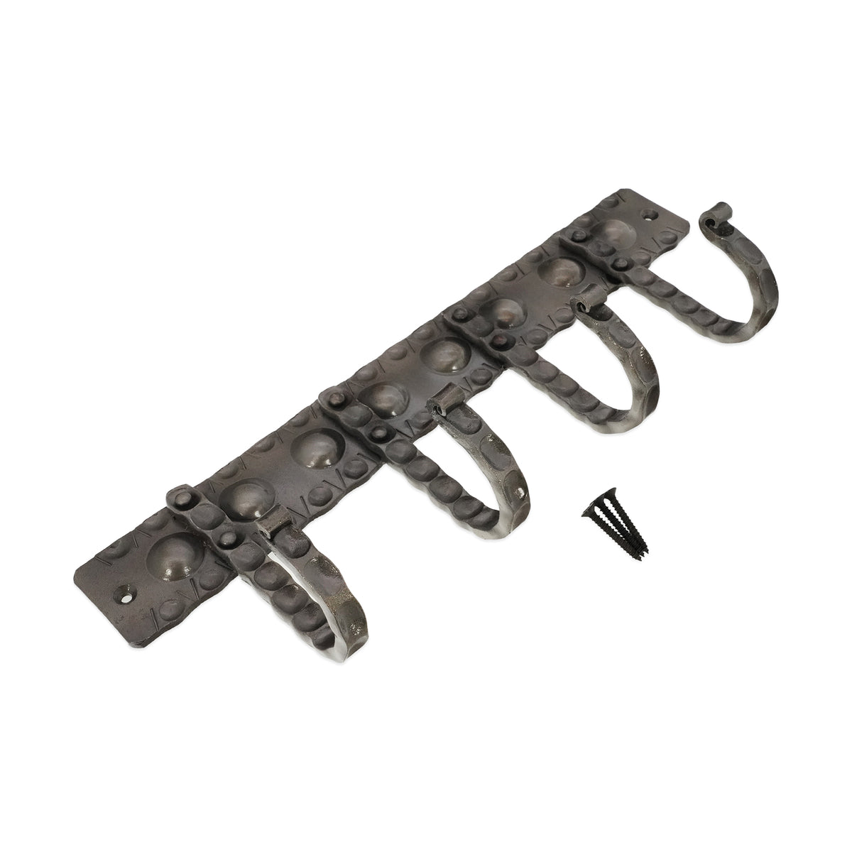 Iron Coat Hook Dotted 4 leg - Pewter