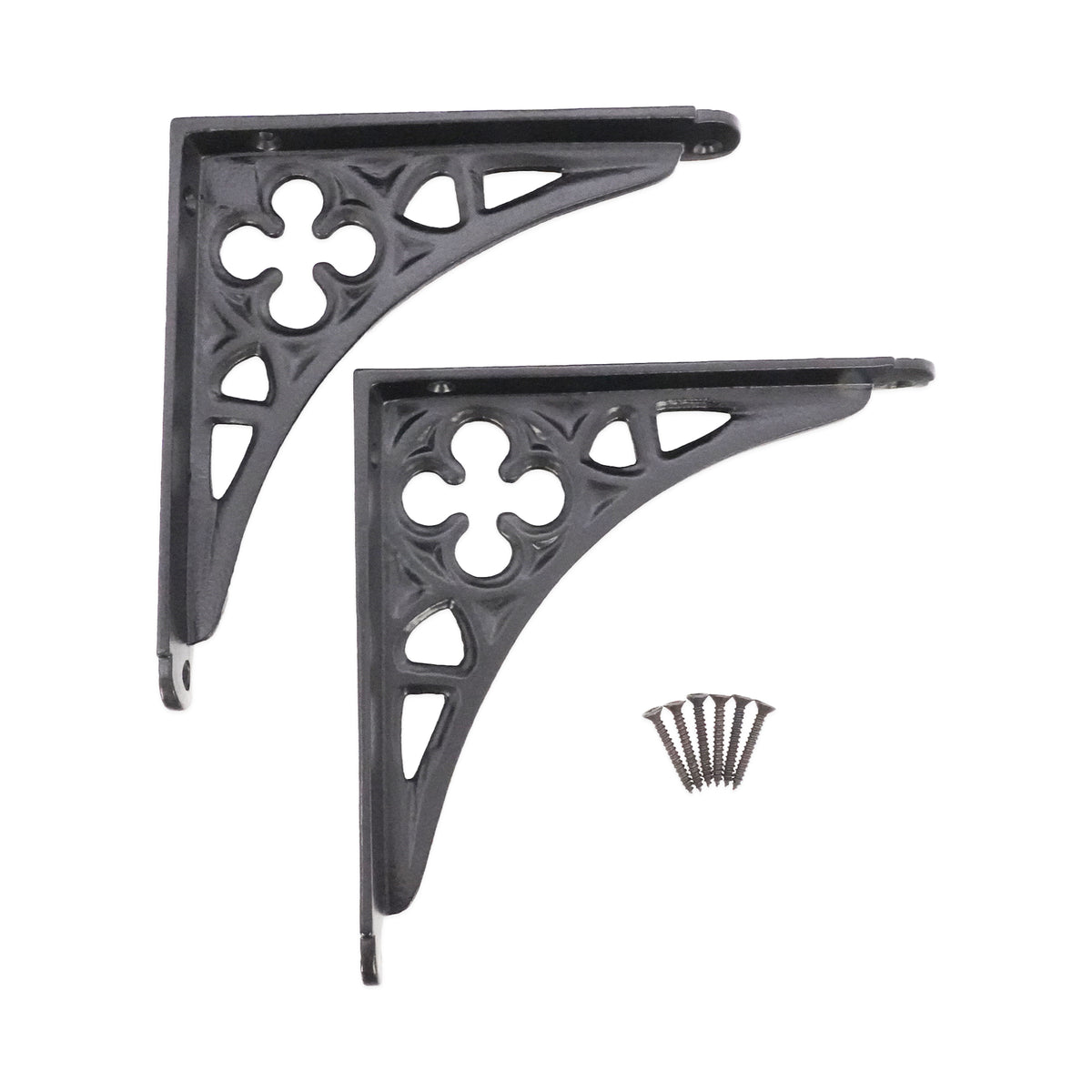 Victorian Gothic Shelf Bracket Black (Sold in Pairs)
