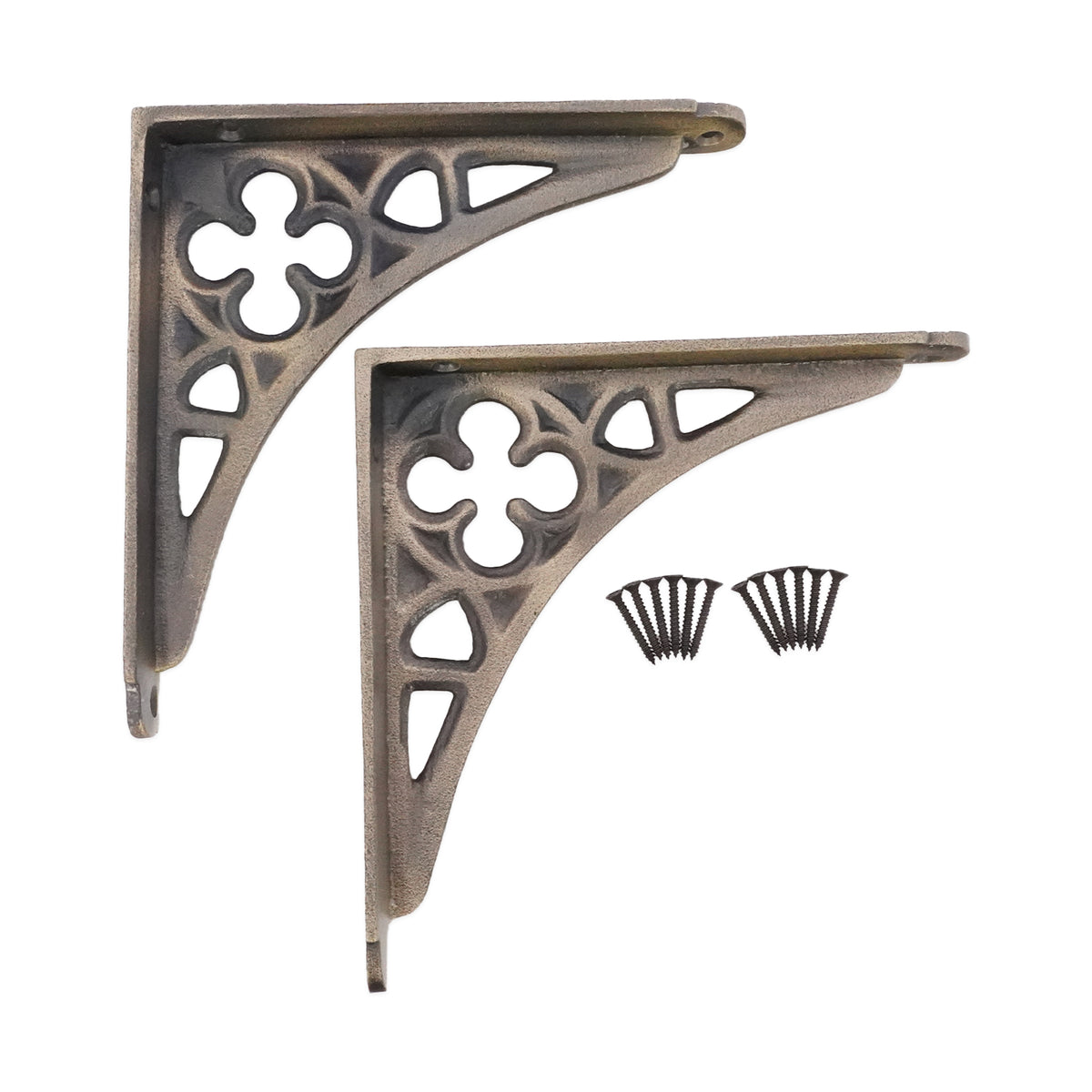 Victorian Gothic Shelf Bracket Matt Antique (Sold in Pairs)