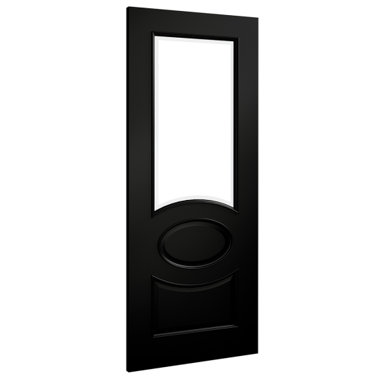 Clarendon Black Prefinished Bevelled Glaze Door