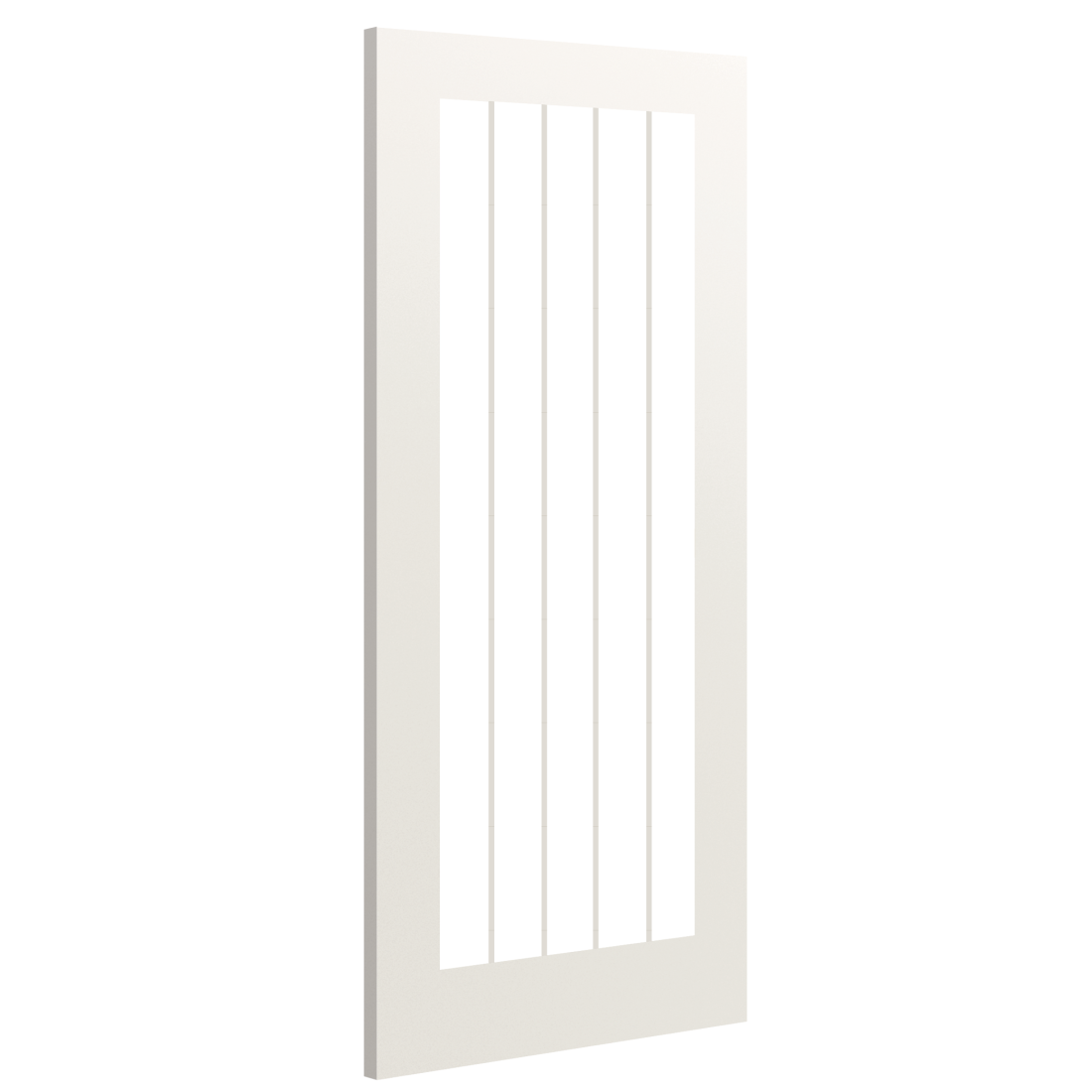 Ely White Primed Glazed 1 Lite Full Internal Door 3D