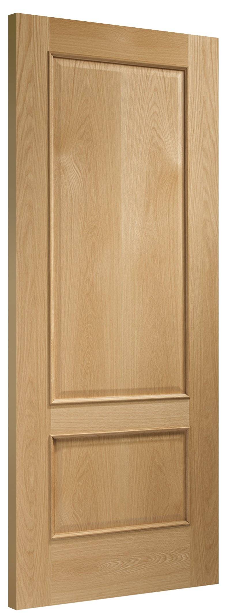 Wooden door with a panel design on a white background