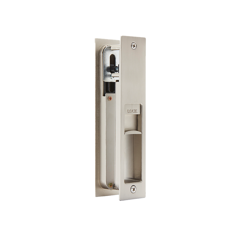 Ironmongery-Gemini-Satin-Chrome-Tone-Pocket-Door-Privacy-Sliding-Lock-2