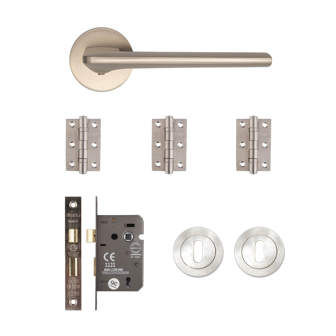 Ithaca Mortice Kit Satin Nickel 2