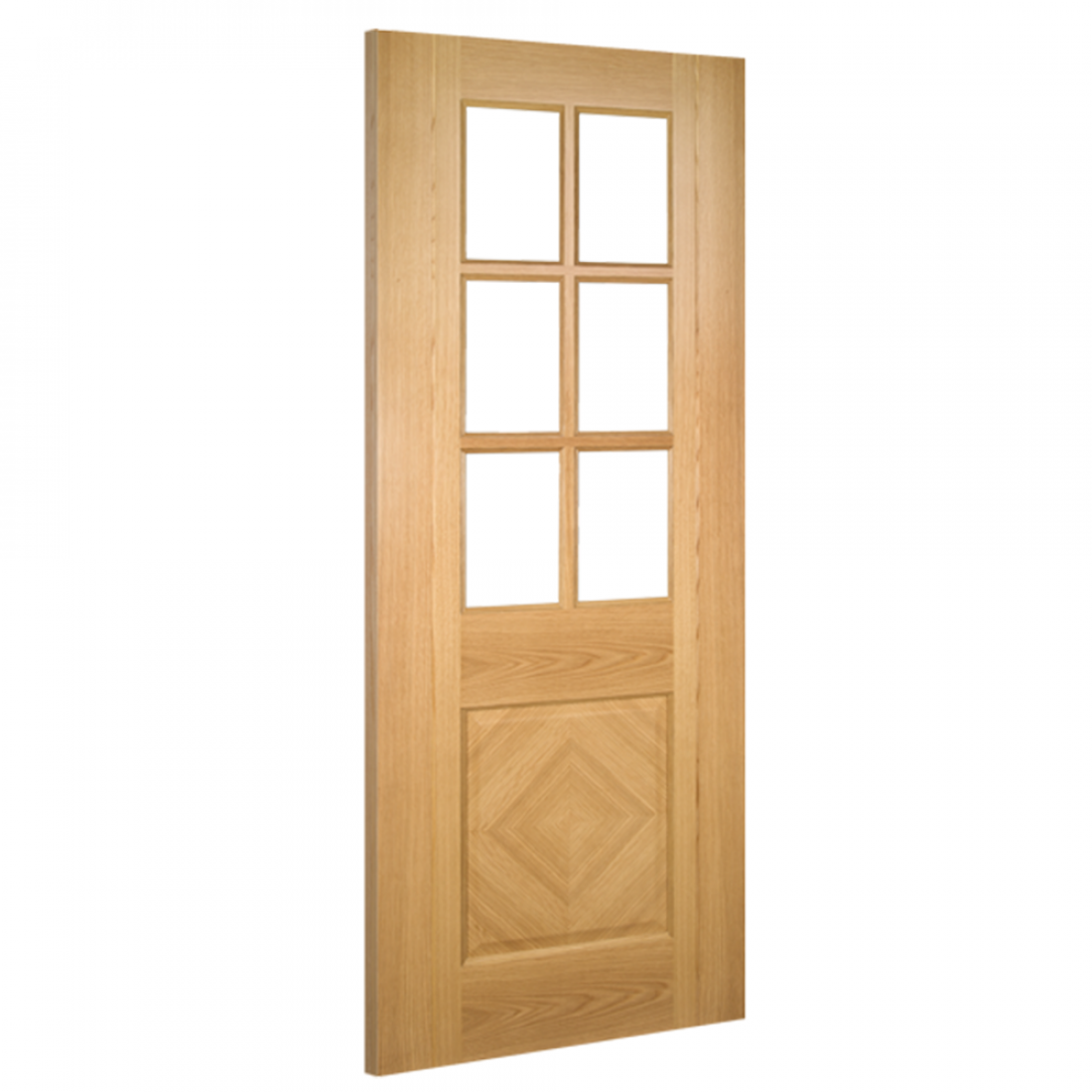 Kensington Prefinished Oak Bevelled Glaze FSC Internal Door