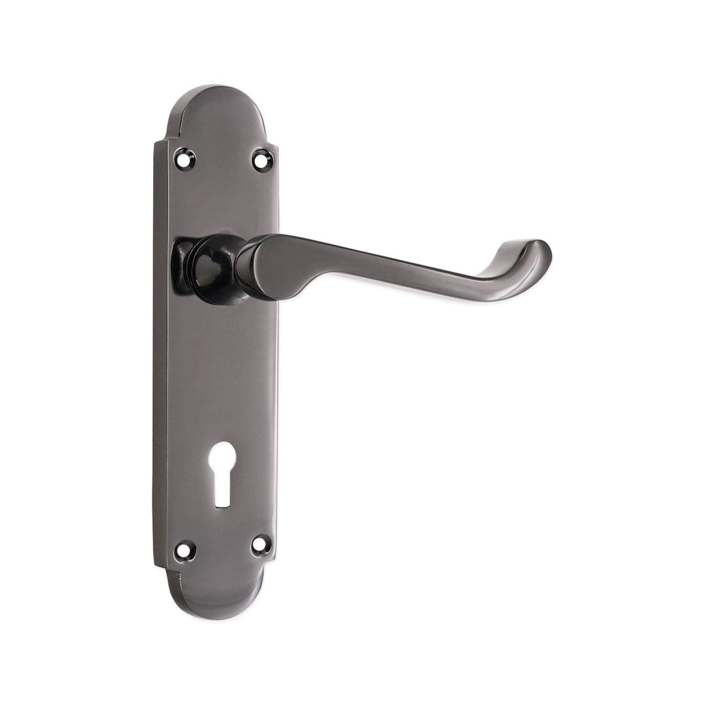 Oakley Lever on Backplate Lock Black Nickel