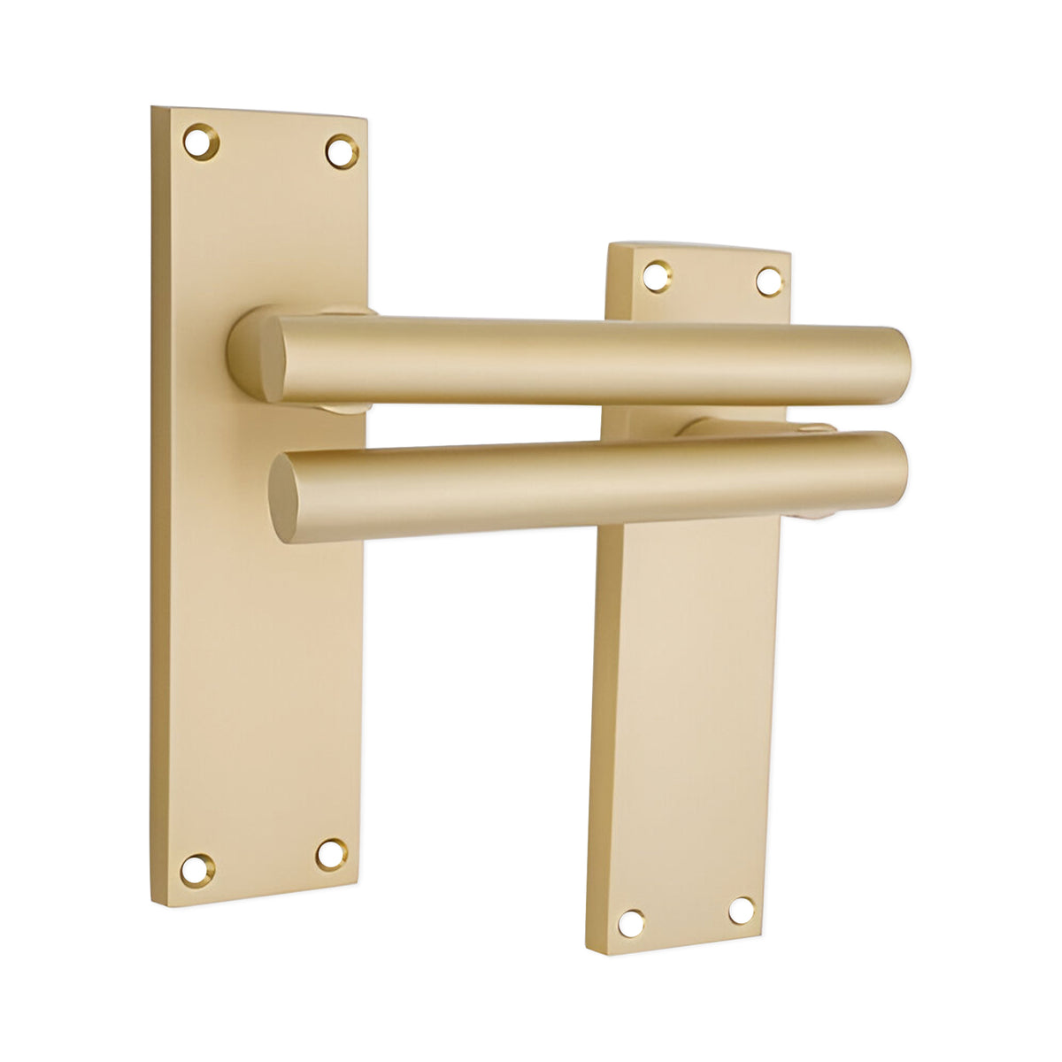 Jura Lever on Backplate Latch Satin Brass