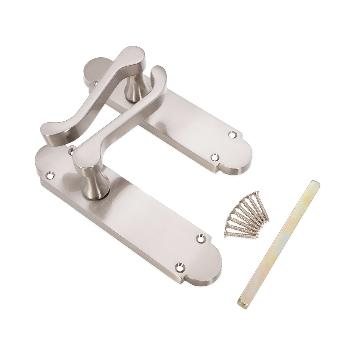 Oakley Lever on Backplate Latch Satin Nickel