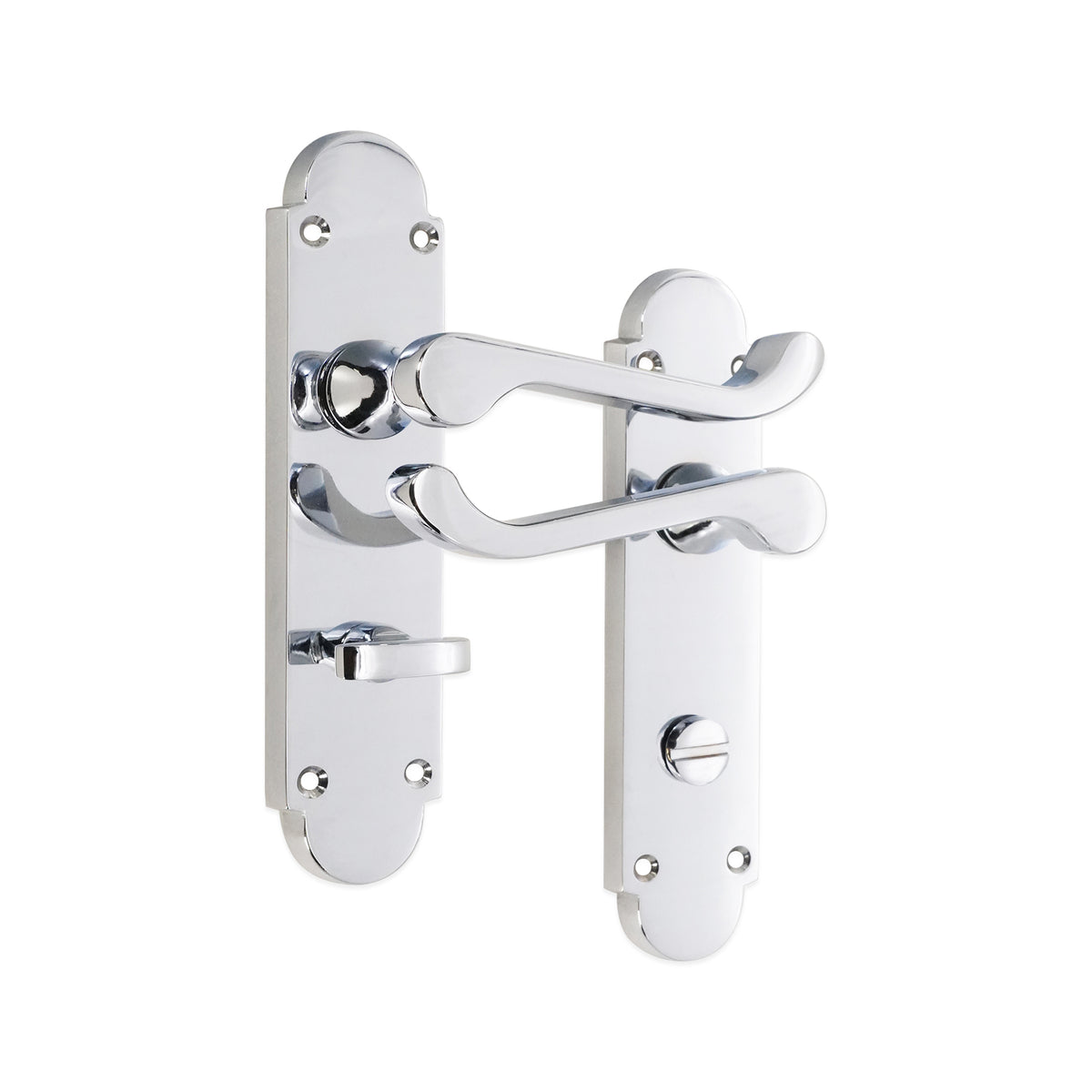 Oakley Lever on Backplate Bathroom Satin Nickel