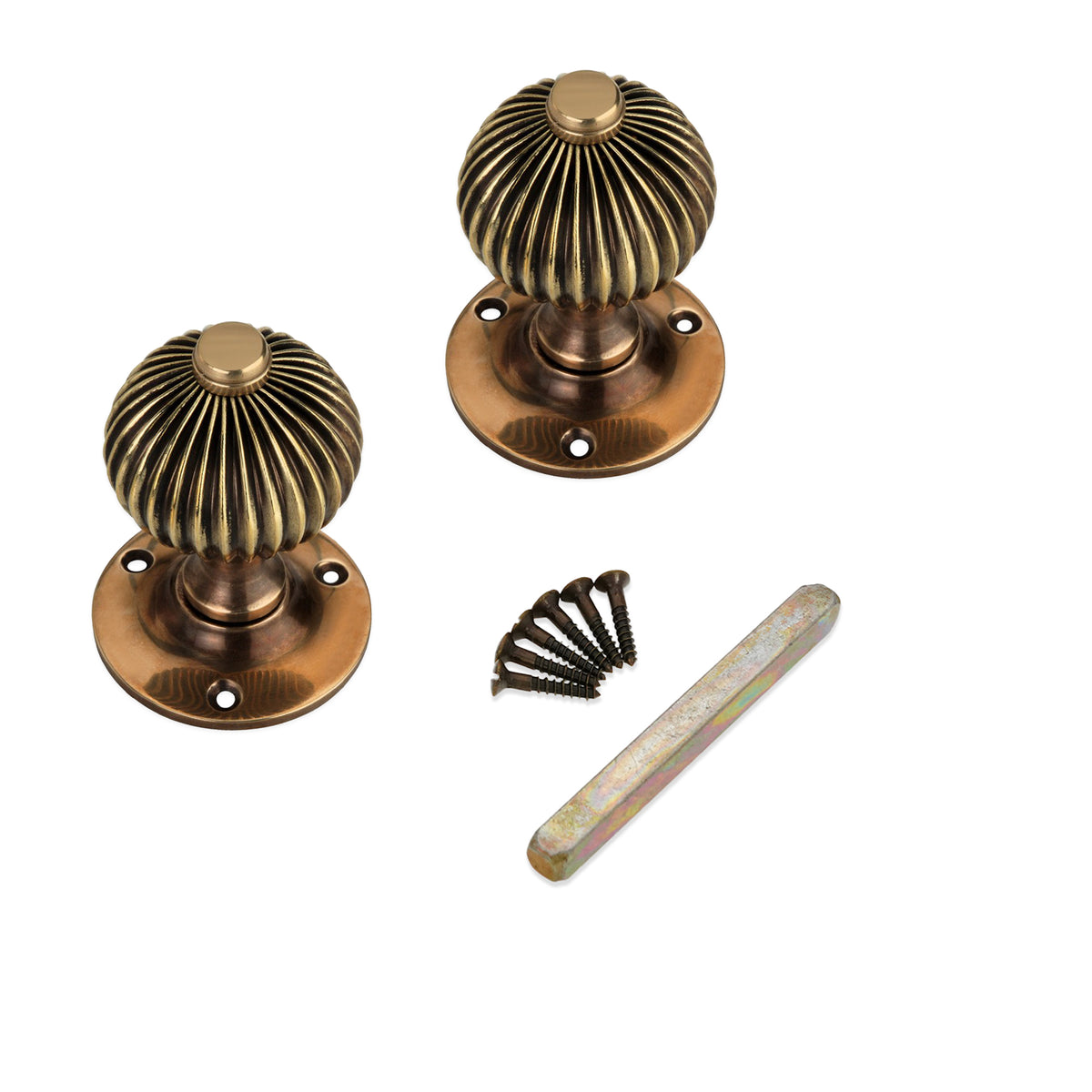 Regency Mortice Door Knob Aged Brass