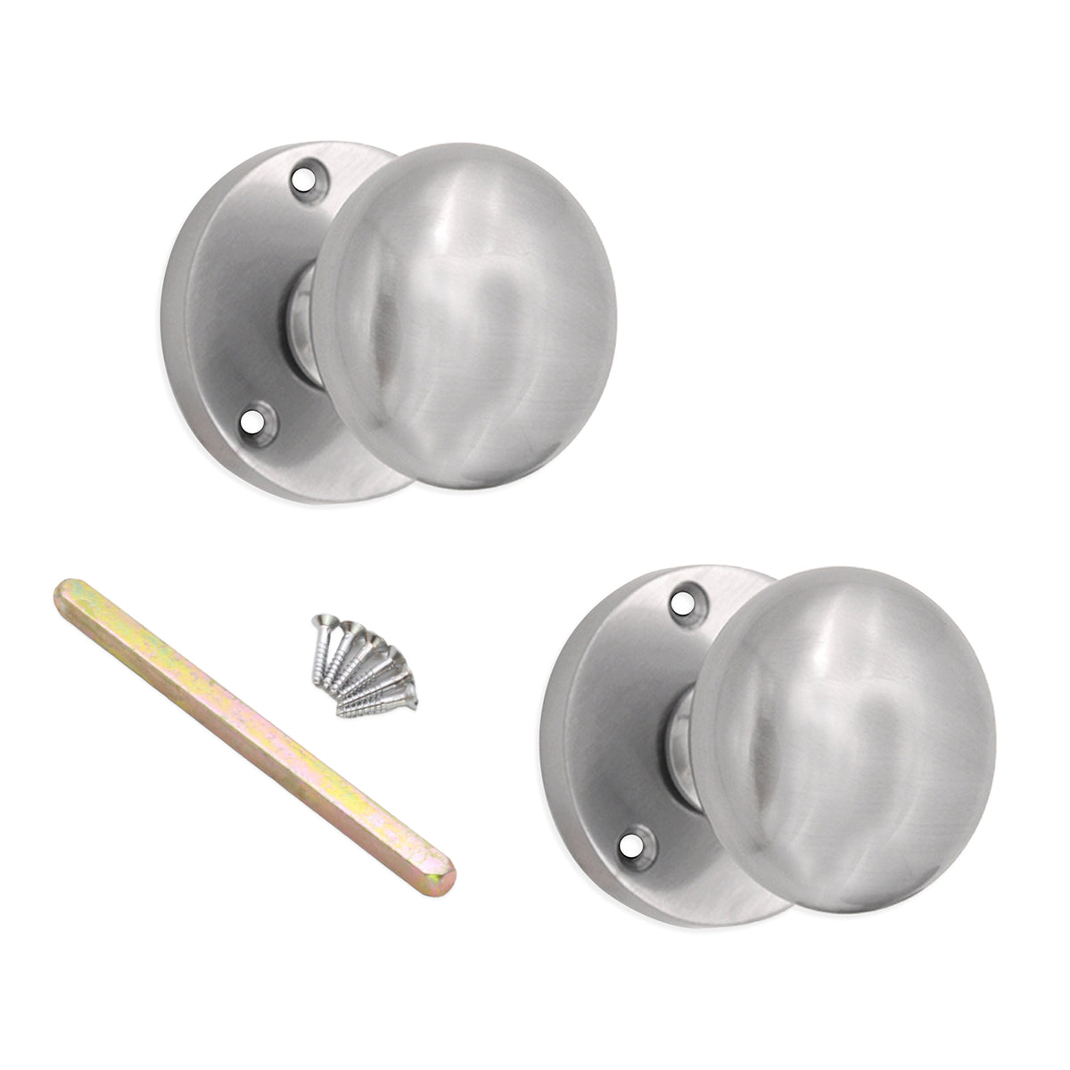 Victorian Door Knob Satin Chrome