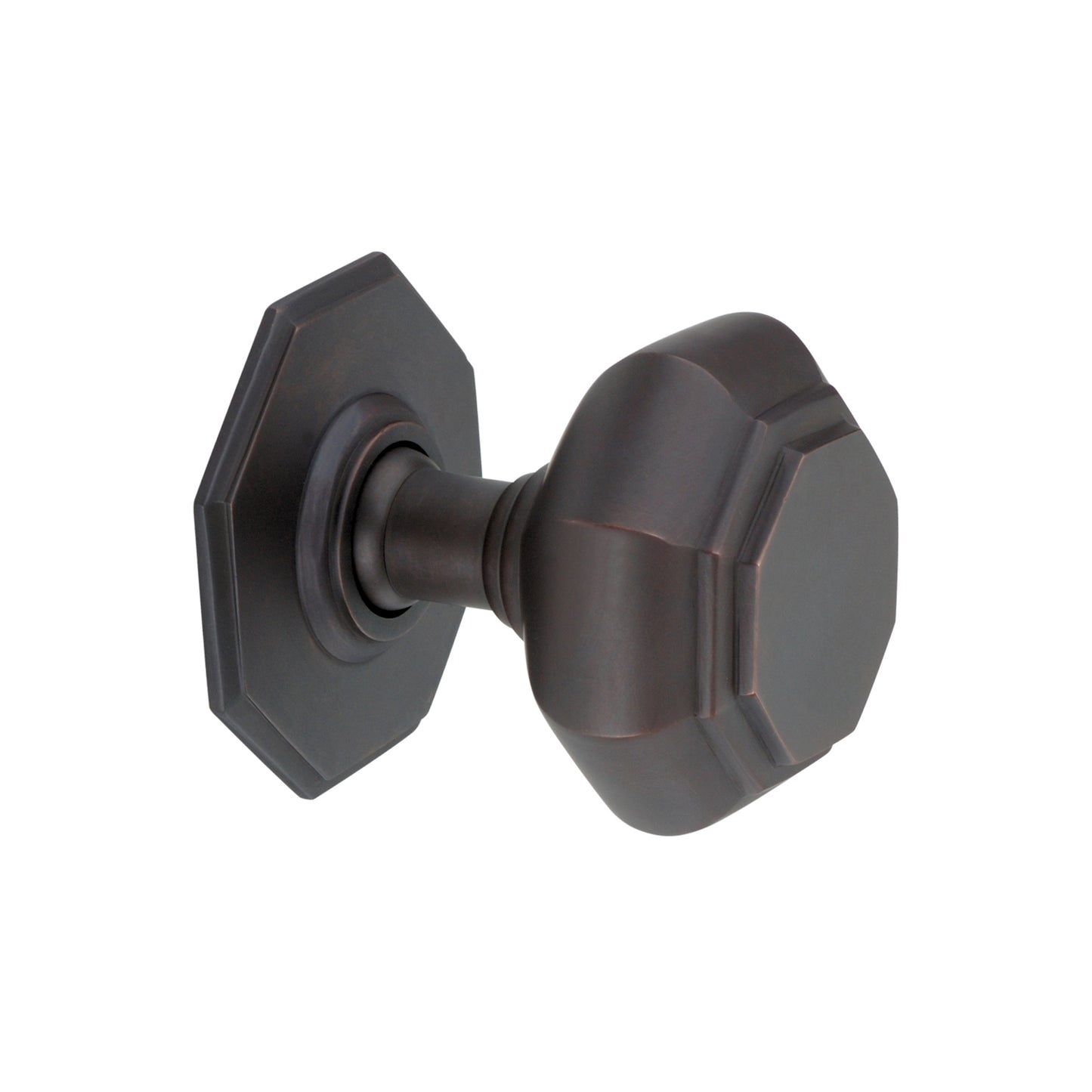 Octagonal Centre Door Knob Aged Bronze