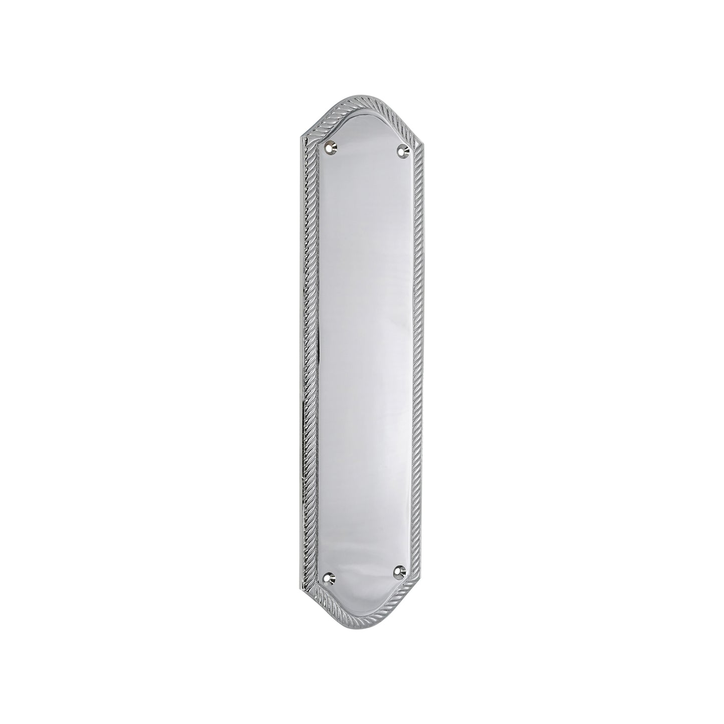 Georgian Half Round Finger Plate 300mm Polished Chrome