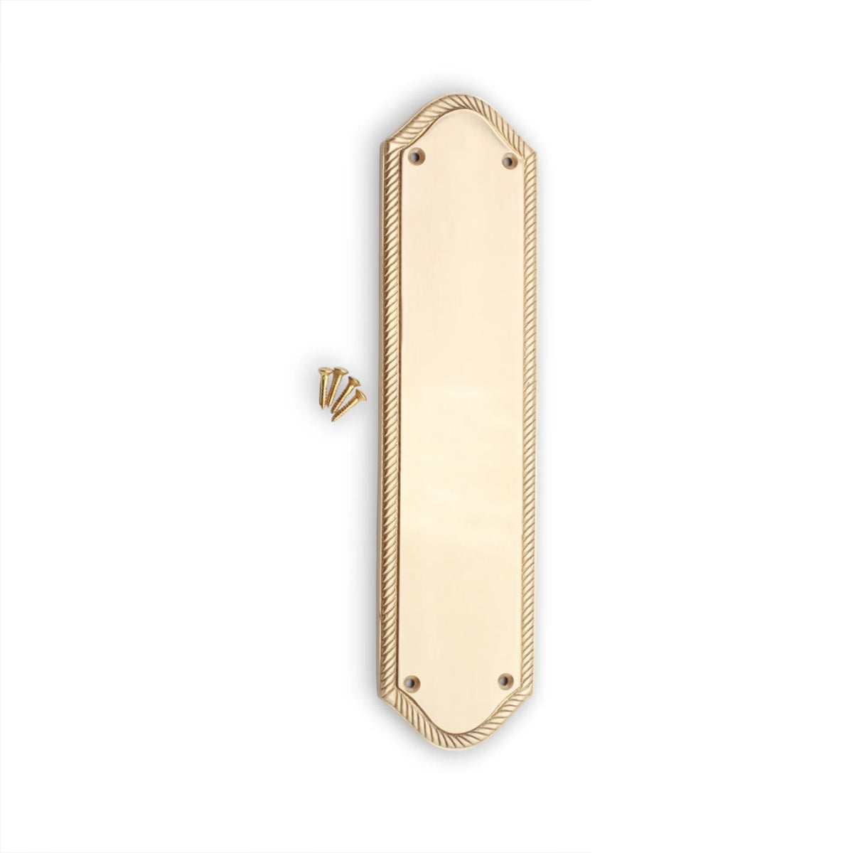Georgian Half Round Finger Plate 300mm Satin Brass