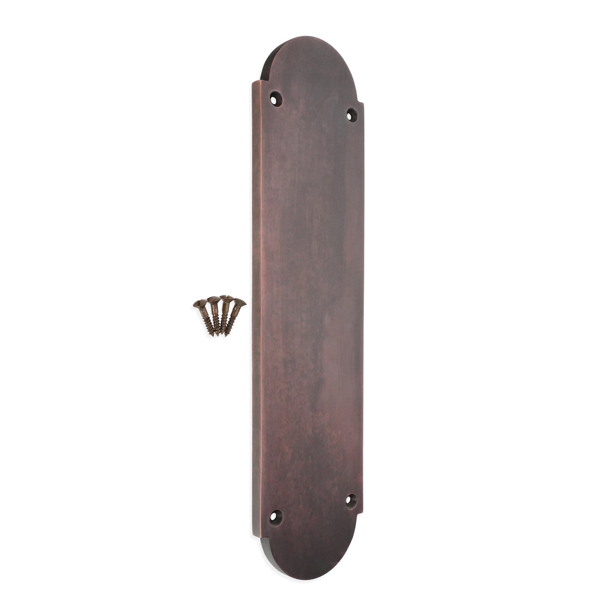 Victorian Half Round Finger Plate 300mm Aged Bronze
