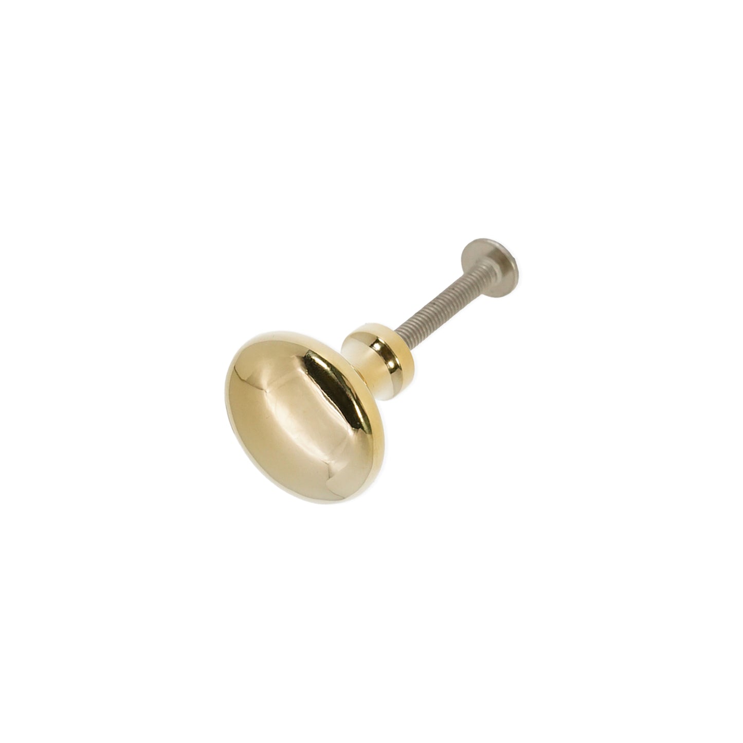 Mushroom 38mm Cupboard Knob Polilshed Brass Unlacquered