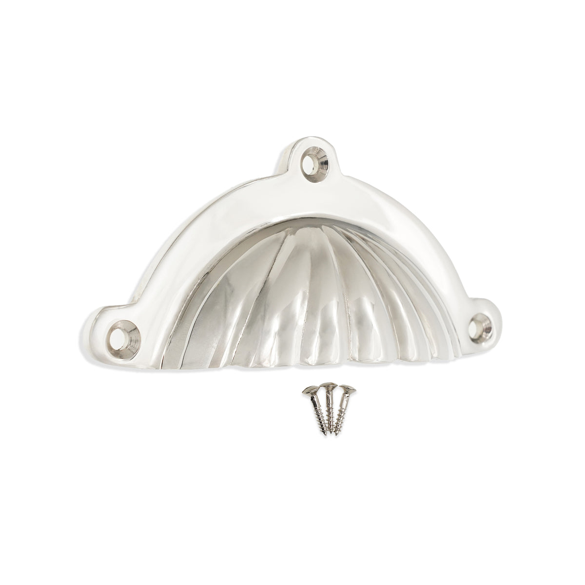 Shell Cup Pull Polished Nickel