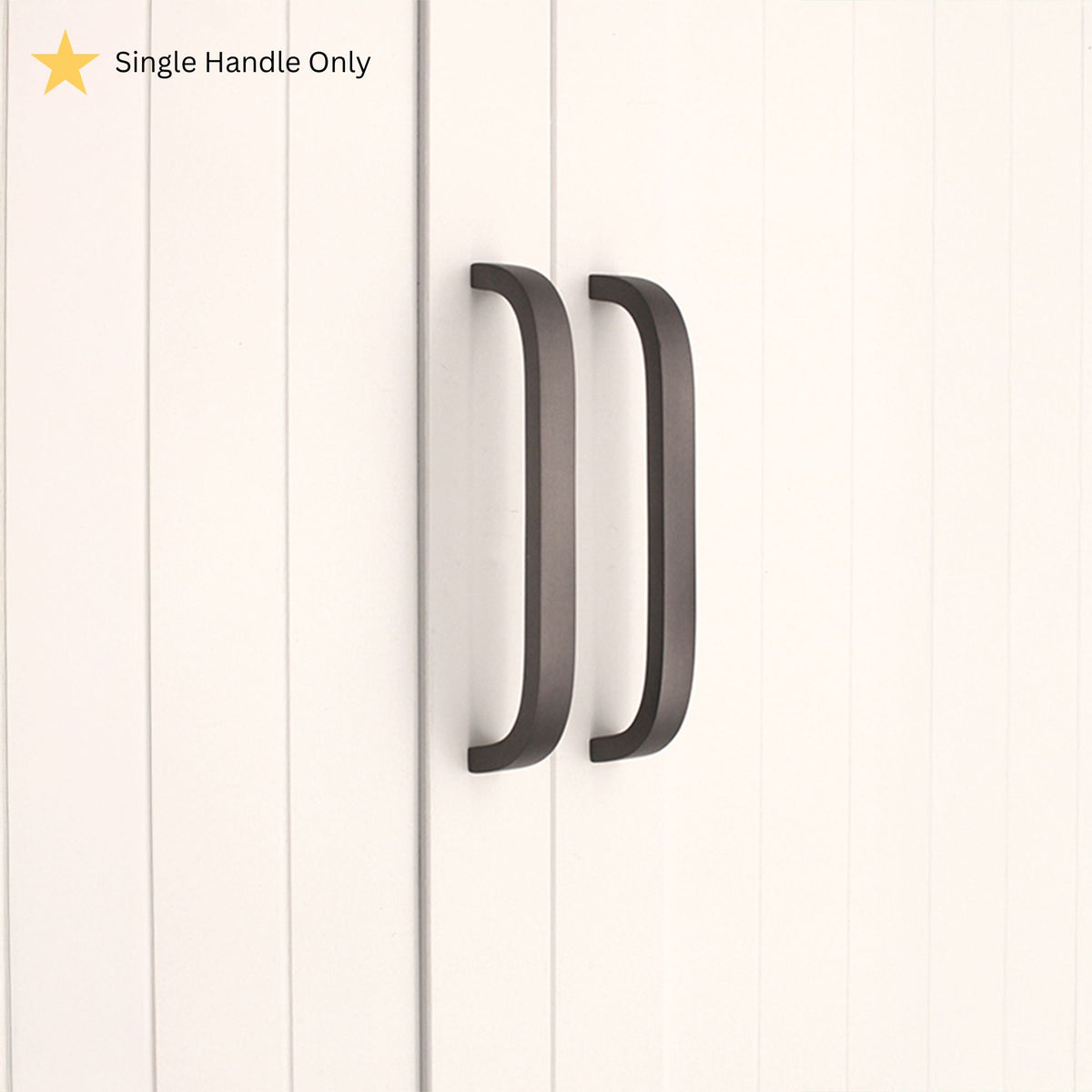 Curve Bar Cabinet Handle Gunmetal Grey Medium