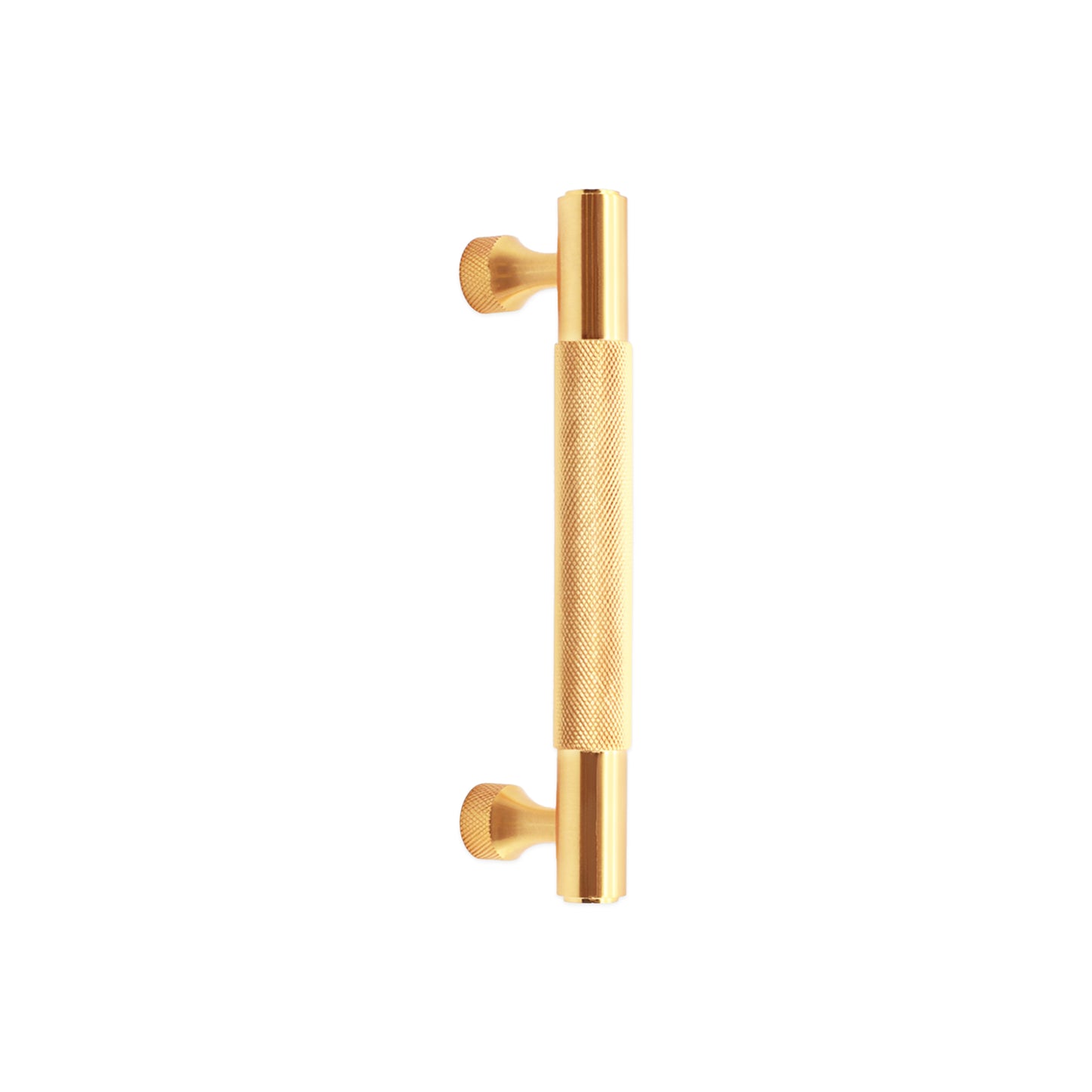 Knurled Bar Handles Large Satin Brass