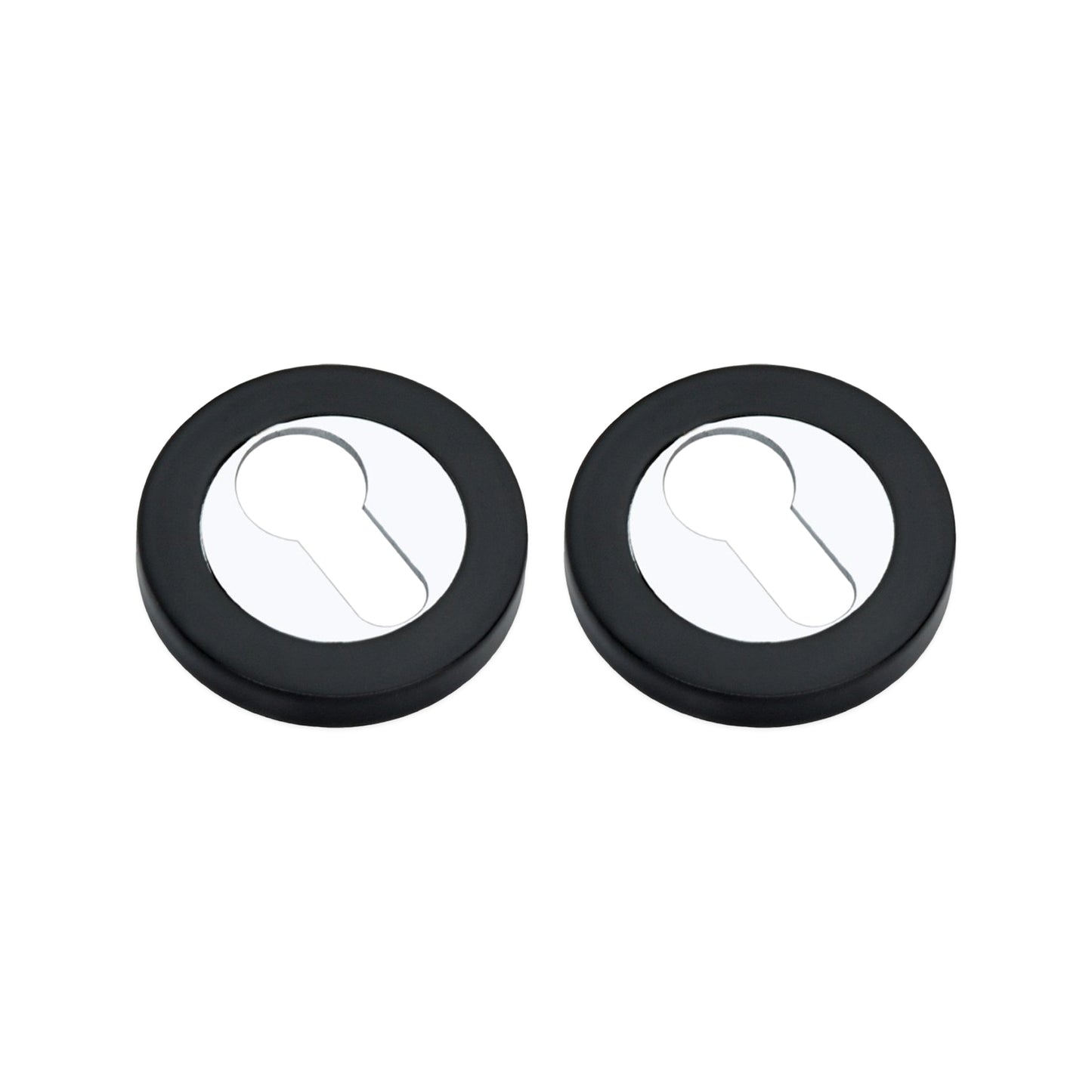 Euro Profile Escutcheon Black/Chrome