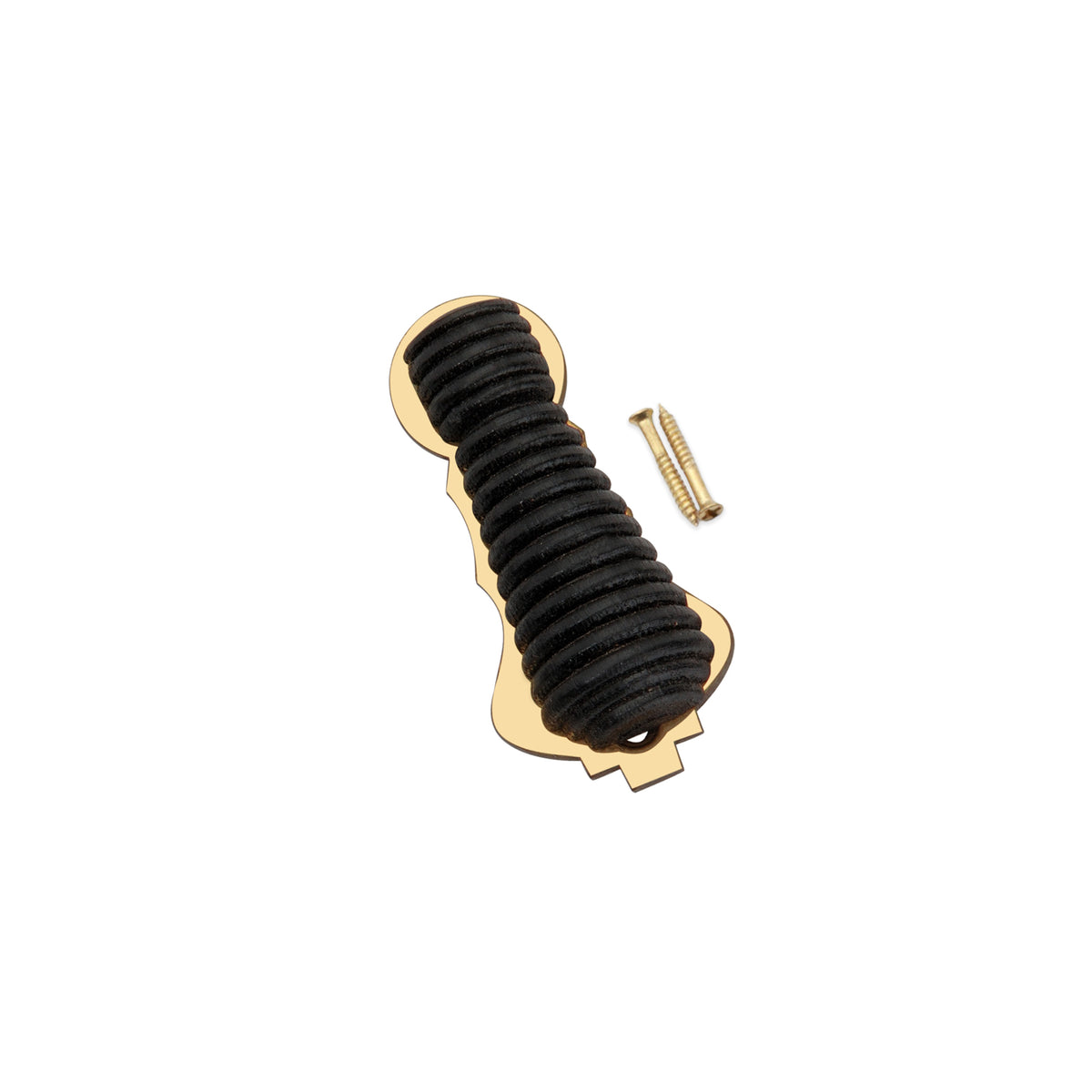 Ebonised Beehive Escutcheon Aged Brass