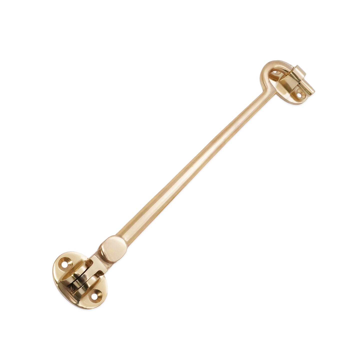Silent Cabin Hook 8" - 200mm Polished Brass