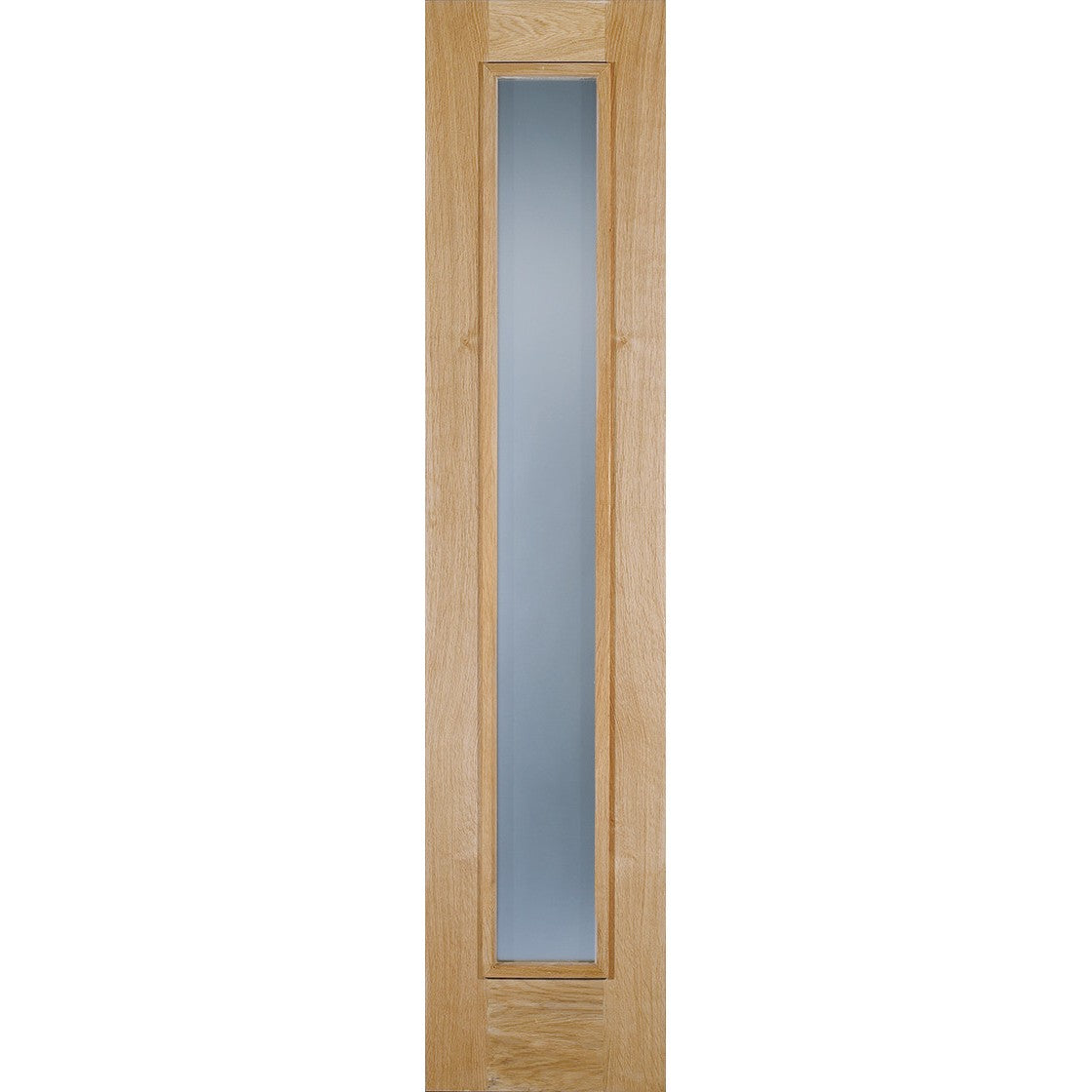 Sidelight 1L Frosted Unfinished Oak External Door
