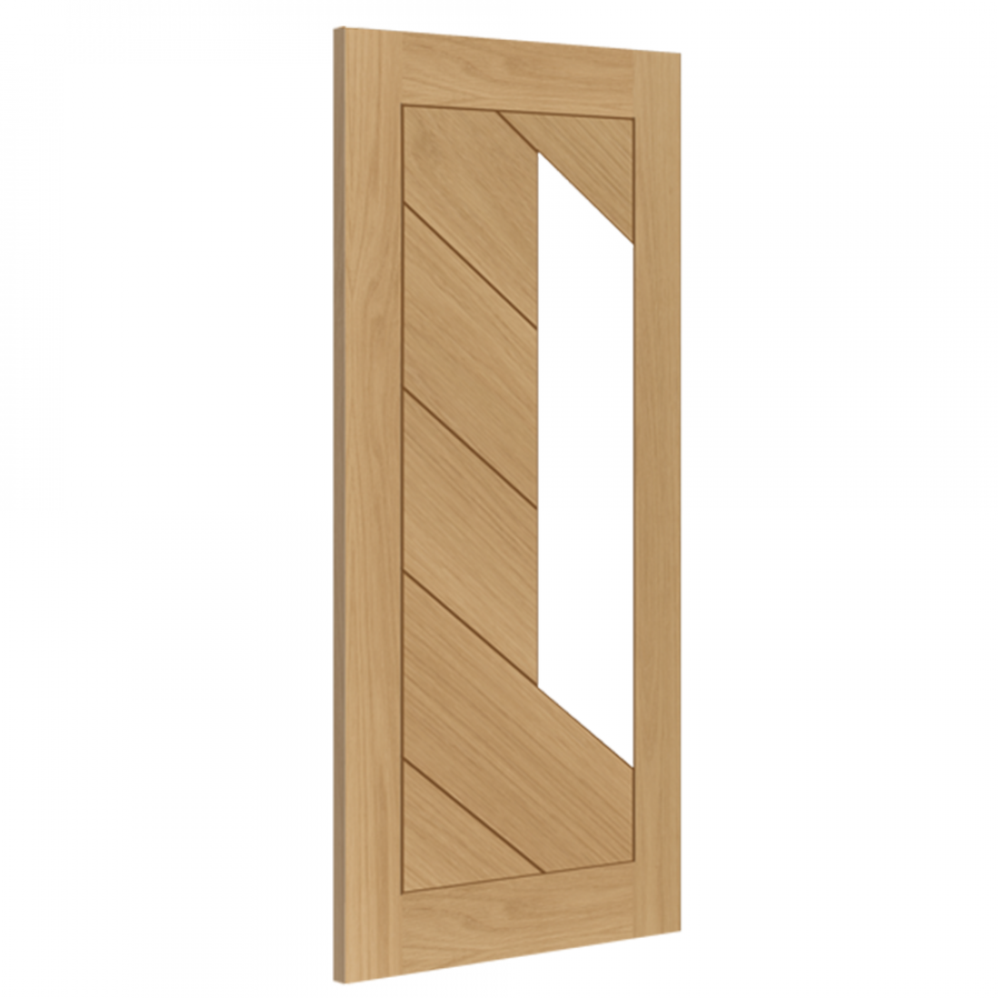 Torino Prefinished Oak Glazed Internal Door Deanta 3d