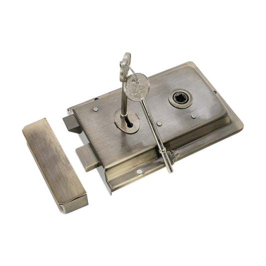 Iron Rim Lock - Fluted Antique