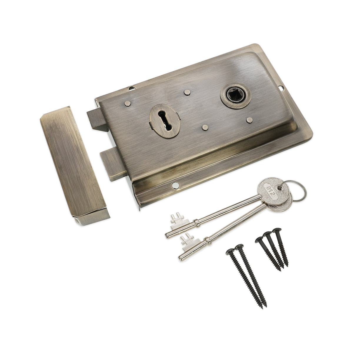 Iron Rim Lock - Fluted Antique