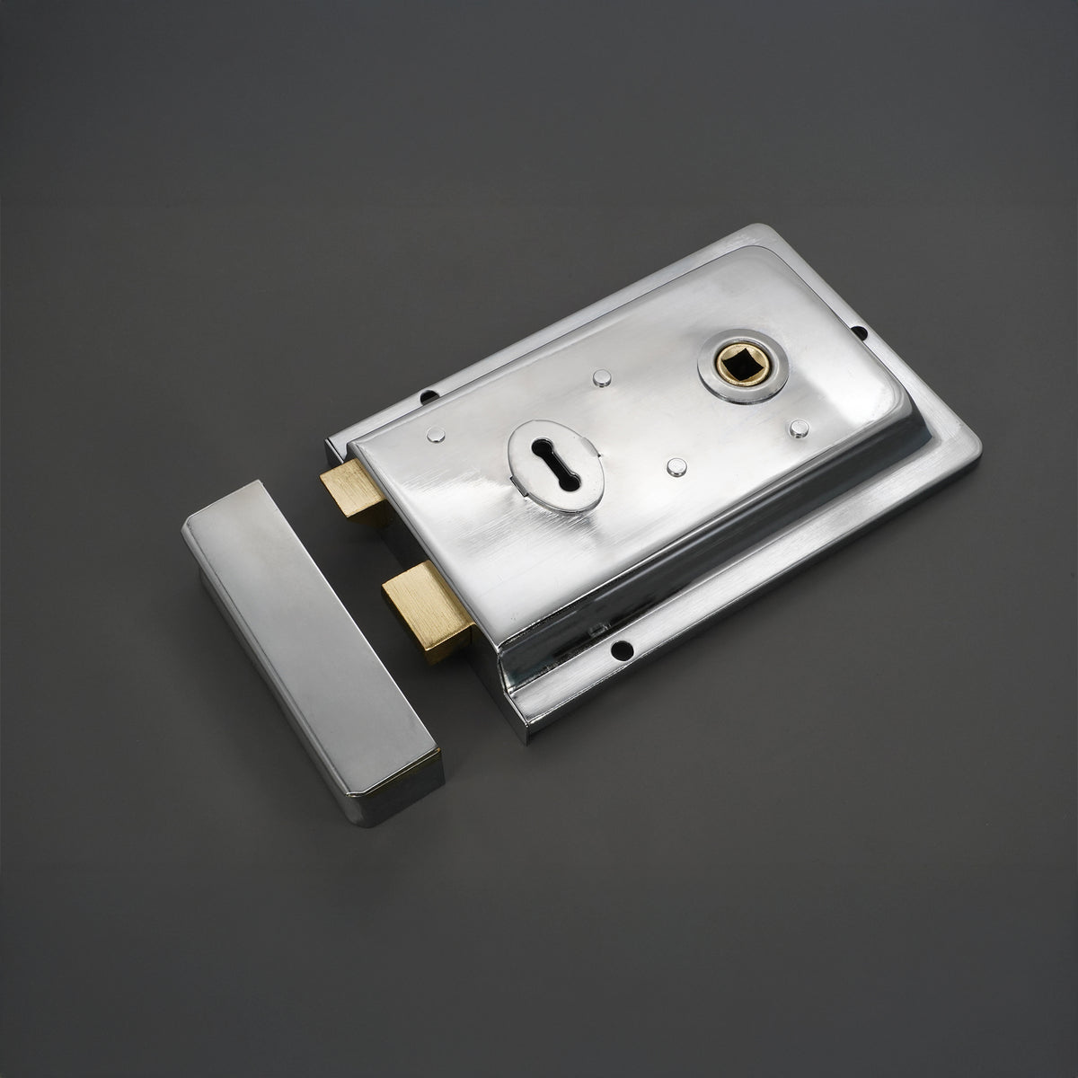 Iron Rim Lock - Fluted Polished Chrome