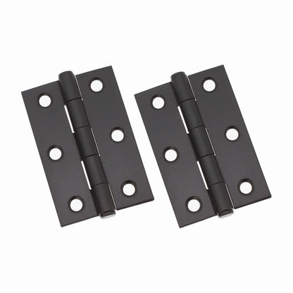 NON CE Mild Steel Butt Hinges - Matt Black