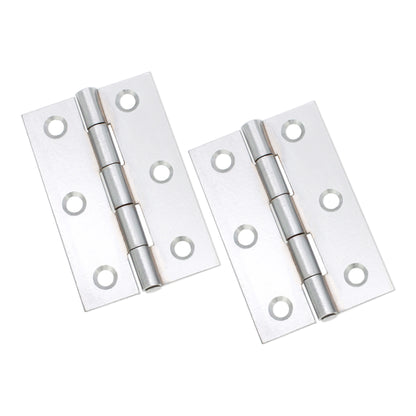NON CE Mild Steel Butt Hinges - Polished Chrome
