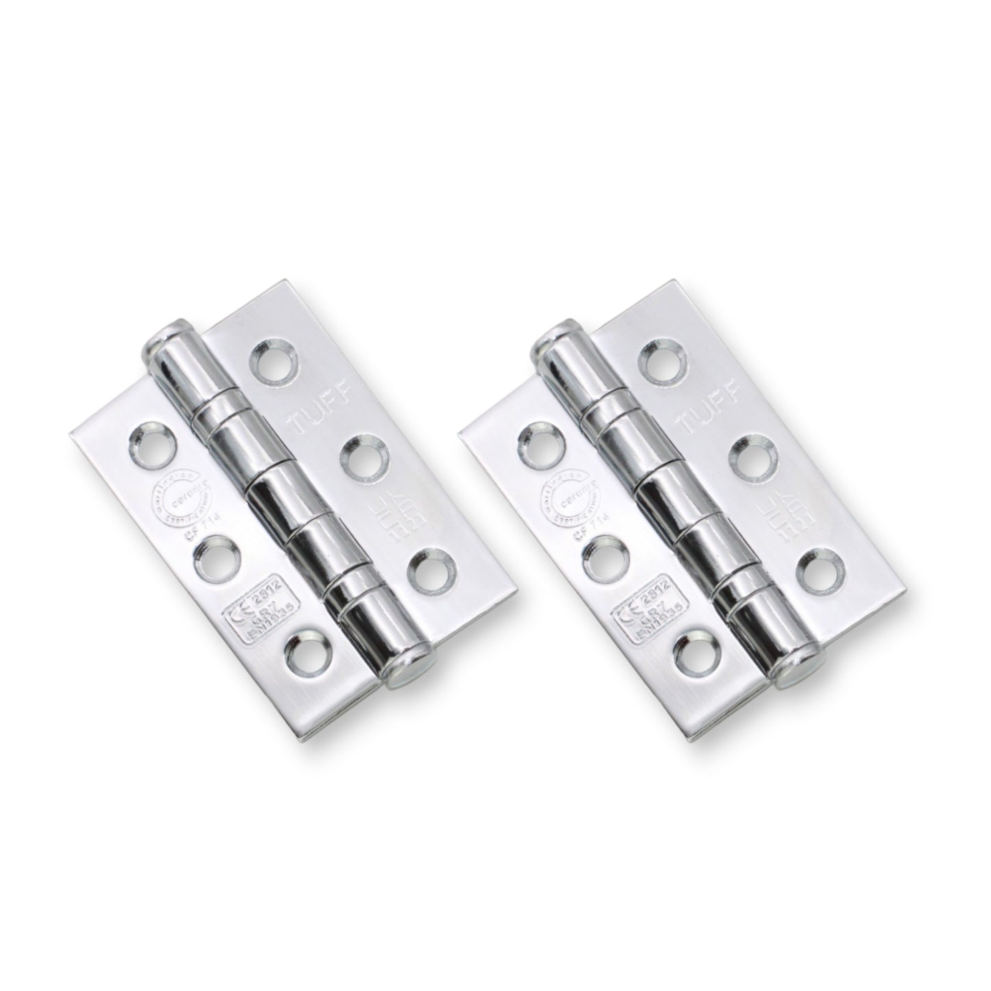 CE7 Mild Steel BB Butt Hinge - Polished Chrome