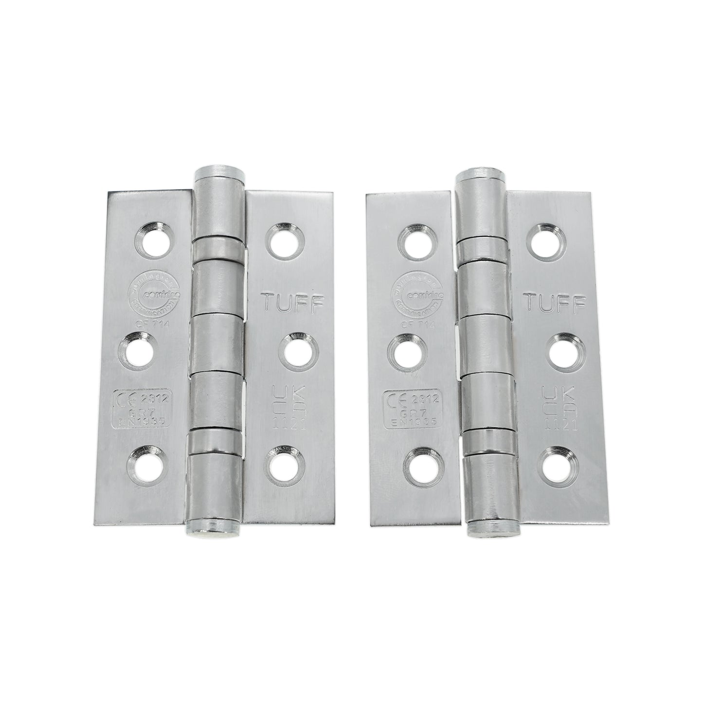 CE7 Mild Steel BB Butt Hinge - Satin Chrome