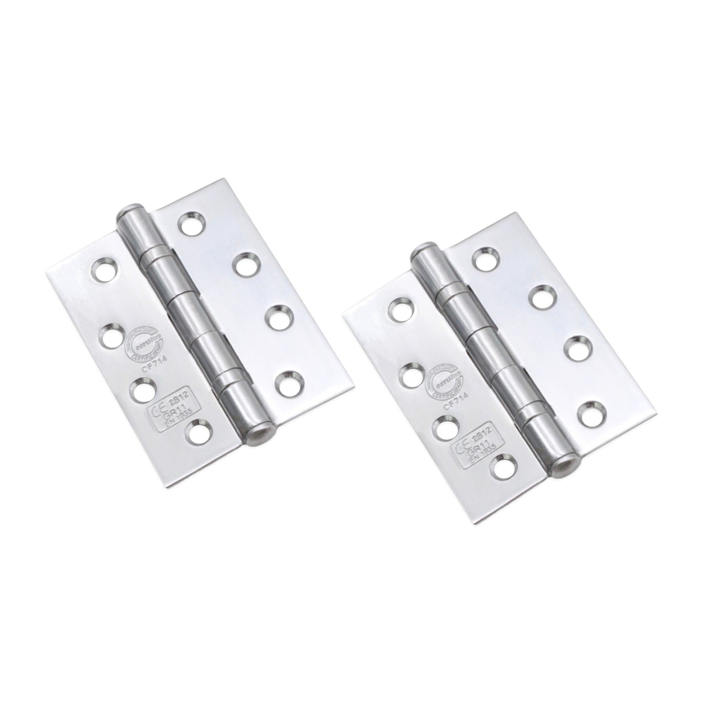 CE11 Mild Steel BB Butt Hinge - Polished Chrome