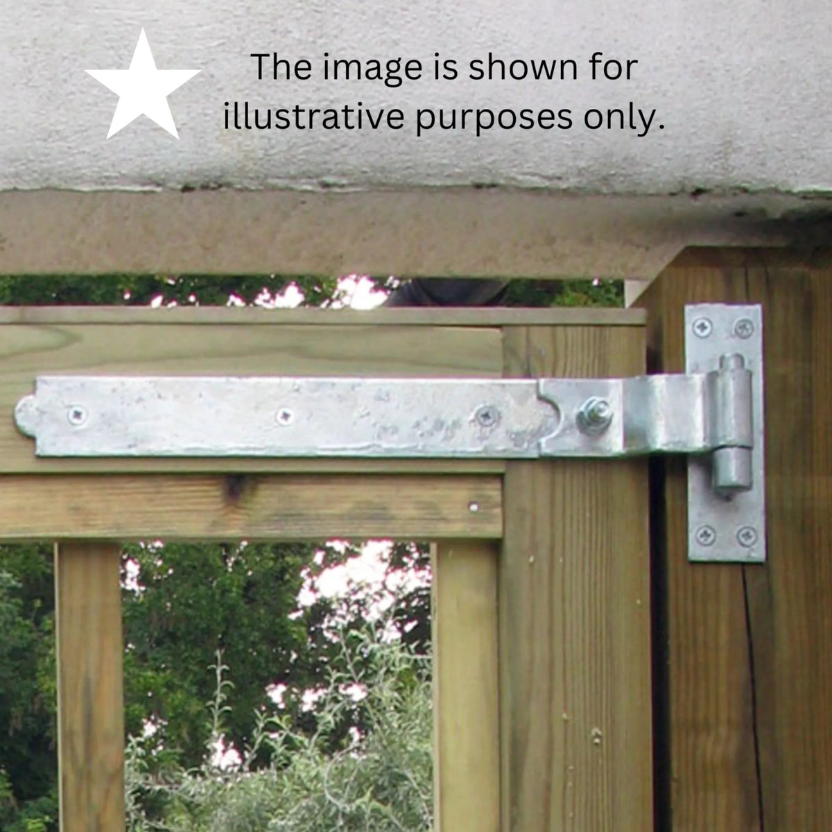 Hook and Band Hinge - Straight 10" - 250mm Galvanised