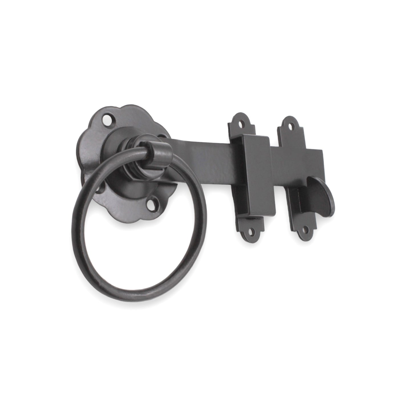 Ring Gate Latch - Plain Black