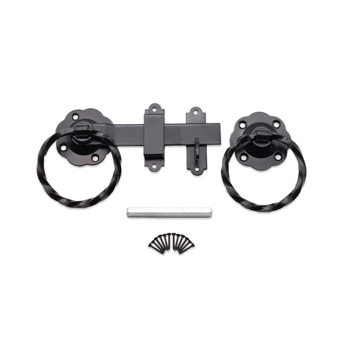 Ring Gate Latch - Twisted Black