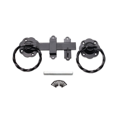Ring Gate Latch - Twisted Black