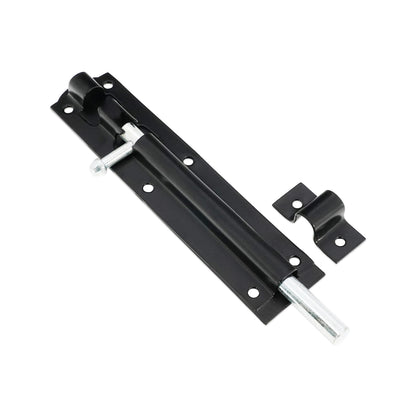 Iron Barrel Bolt - Straight 6" Black